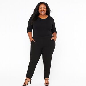 Chico’s Textured Slim Trousers – Size 2 (US 12)